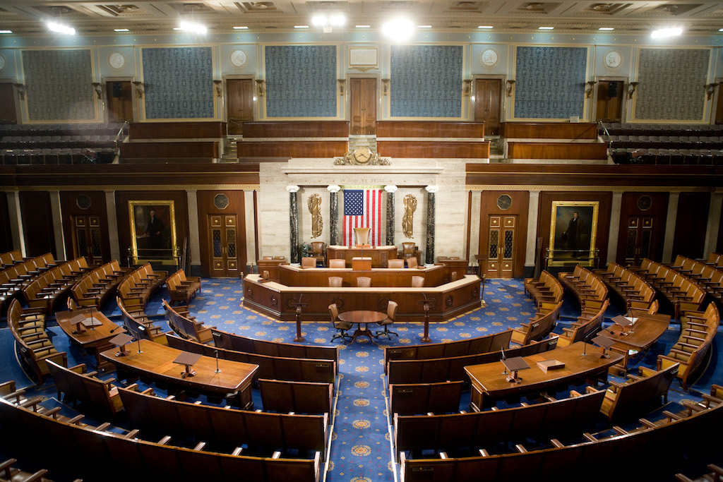 The US Senate Chamber. (Photo by Brendan Hoffman/Getty Images)