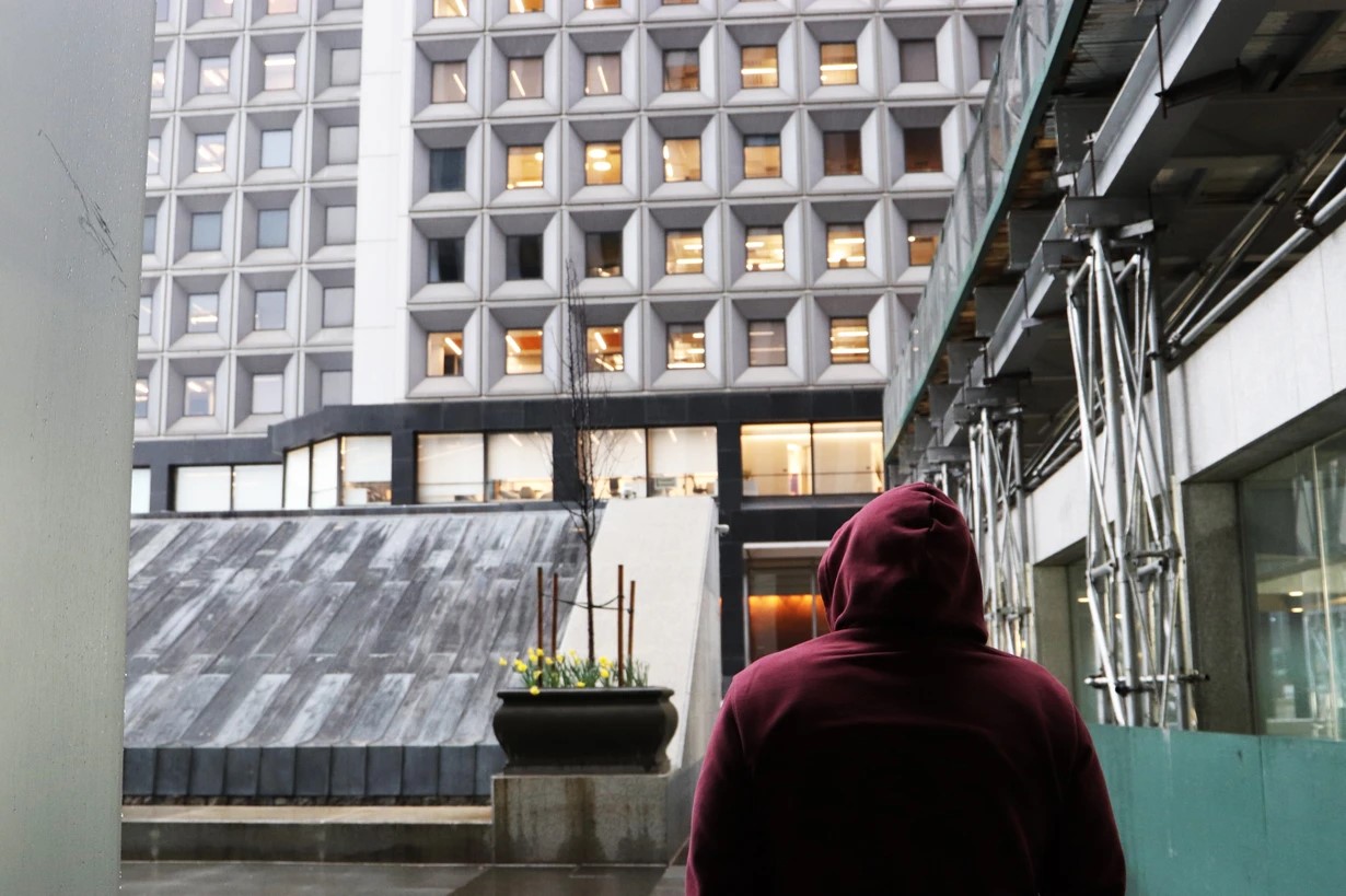 JL peers out onto the streets of lower Manhattan on April 2, 2024. | Chris Gelardi