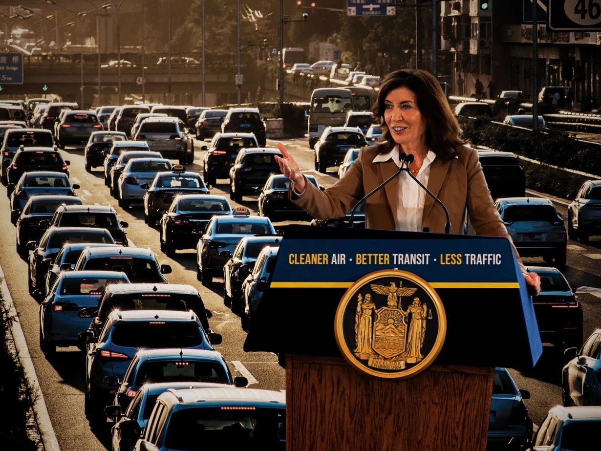Kathy Hochul celebrating the congestion pricing program in June 2023. | Don Pollard/Office of Governor Kathy Hochul
