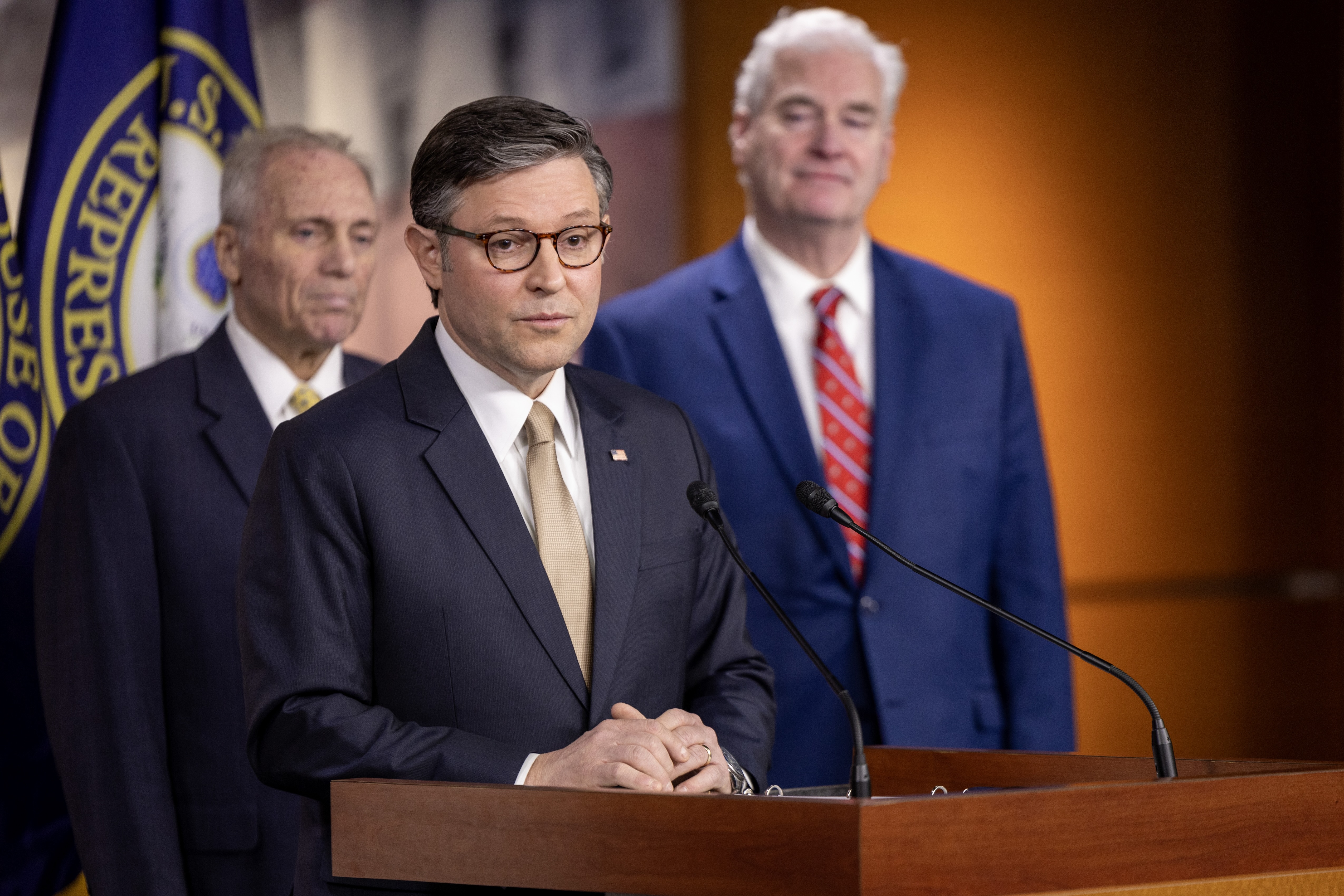 Johnson presser 1.7.25 U.S. House Speaker Mike Johnson at a press conference on Jan. 7, 2025. Johnson said he intended to address the country’s debt limit through the budget reconciliation process. (Photo by Tasos Katopodis/Getty Images)