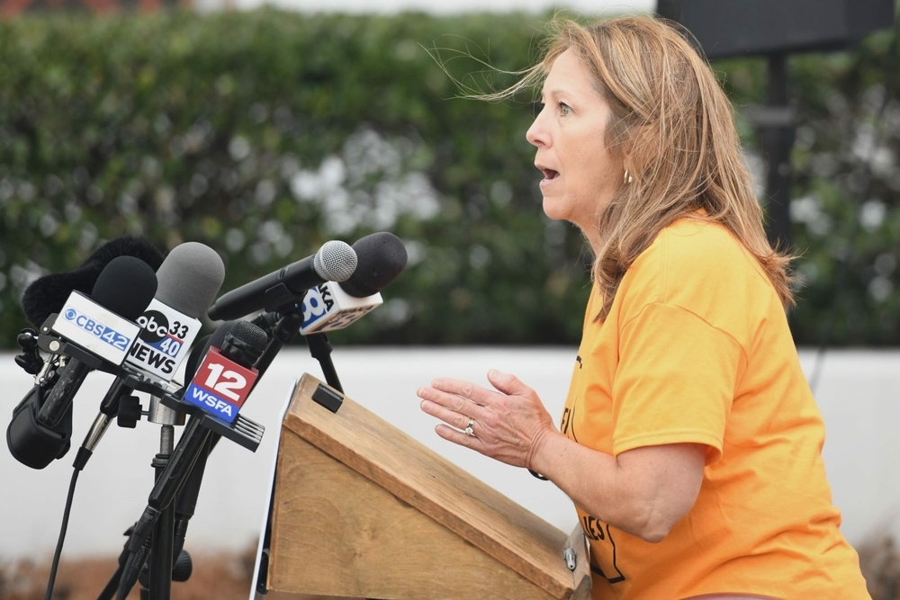 Collura Barbara Collura, CEO and president of Resolve: The National Infertility Association, spoke outside the Alabama Statehouse in Montgomery on Feb. 28, 2024.
