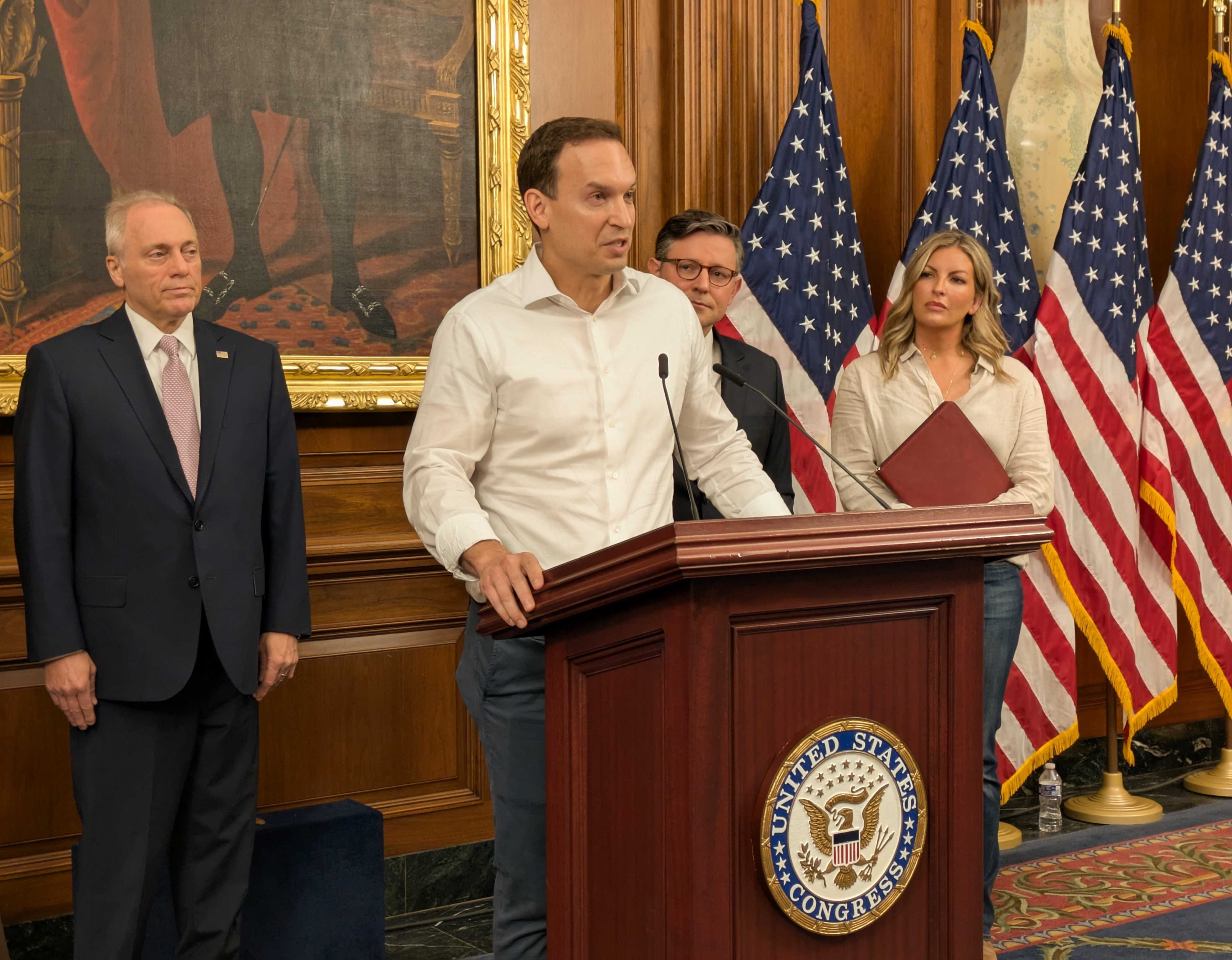 Paul Danos, vice president of domestic operations at Danos and Curole in Houma, Louisiana, advocated for energy provisions in the Republican tax and spending bill at a weekly House Republican press conference on Tuesday, June 24, 2025, at the U.S. Capitol. (Photo by Ashley Murray/States Newsroom)