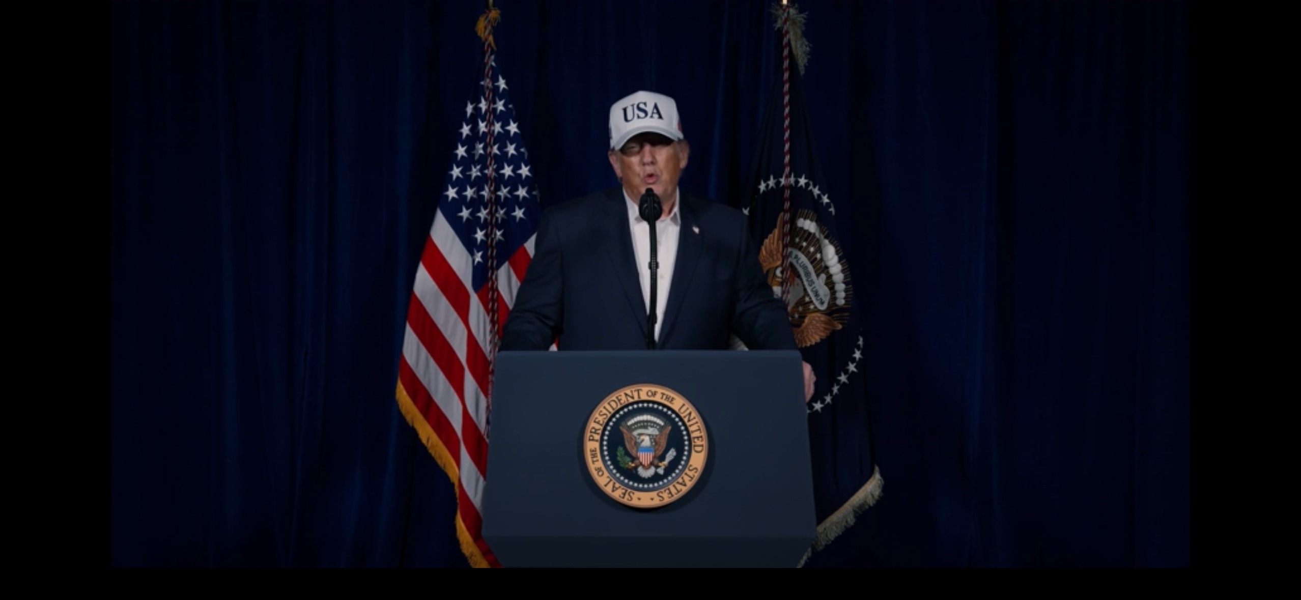 President Donald Trump in a video posted by the White House on social media announces a U.S. strike on Iran, on Saturday, Feb. 28, 2026. (Screenshot of White House video)