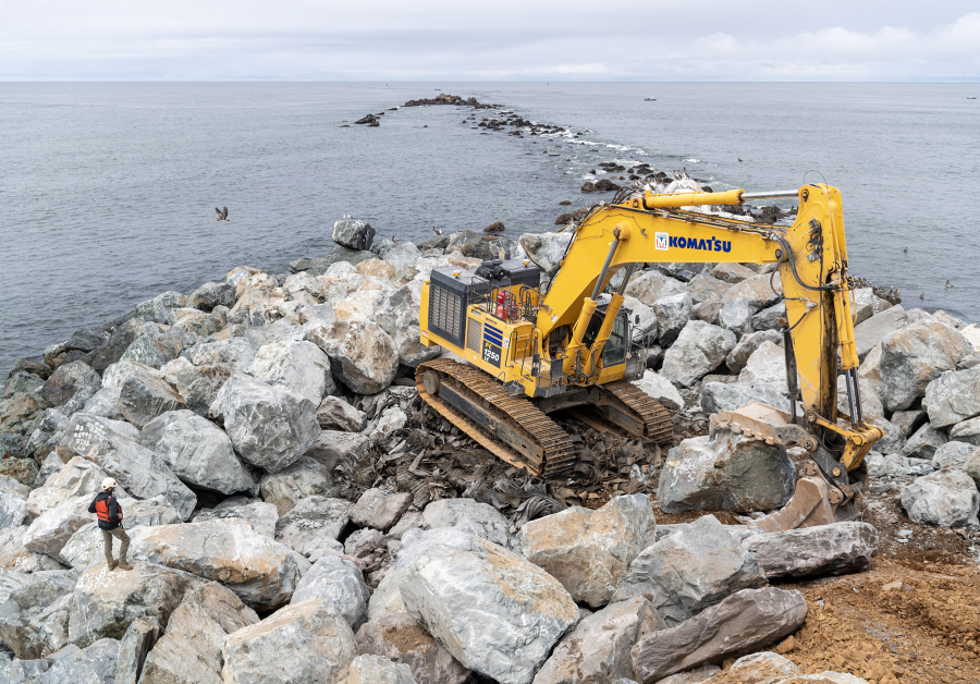 After six years, 32,000 boulders and $172M, the Columbia River jetty rehab is almost done After six years, 32,000 boulders and $172M, the Columbia River jetty rehab is almost done