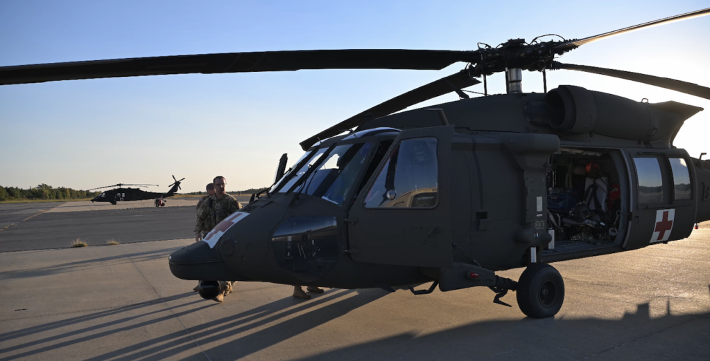 Arkansas Guard sends medevac helicopter to help Florida hurricane rescue efforts Arkansas Guard sends medevac helicopter to help Florida hurricane rescue efforts