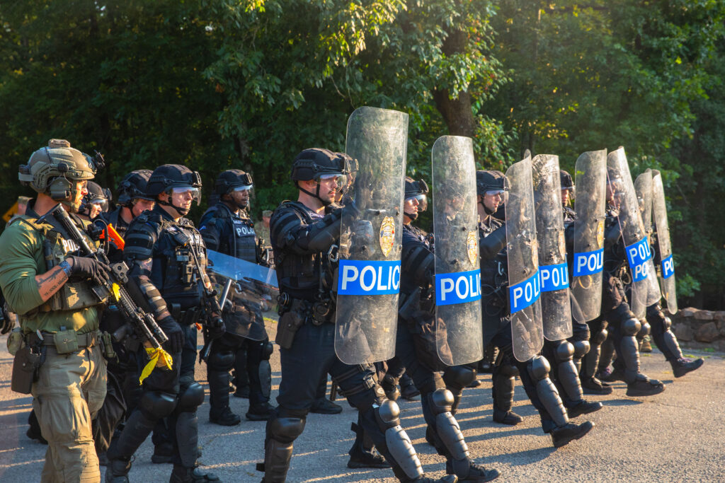 Arkansas National Guard, police conduct civil disturbance training