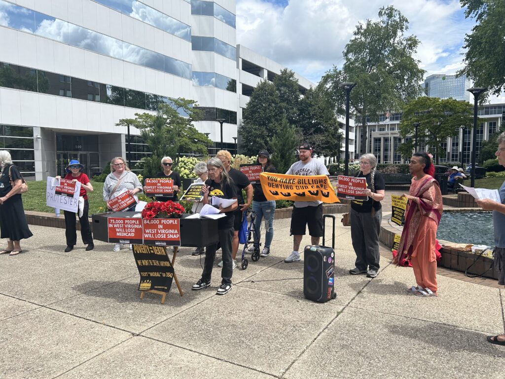 Demonstrators protest SNAP, Medicaid cuts in front of Capito’s Charleston, WV office Demonstrators protest SNAP, Medicaid cuts in front of Capito’s Charleston, WV office
