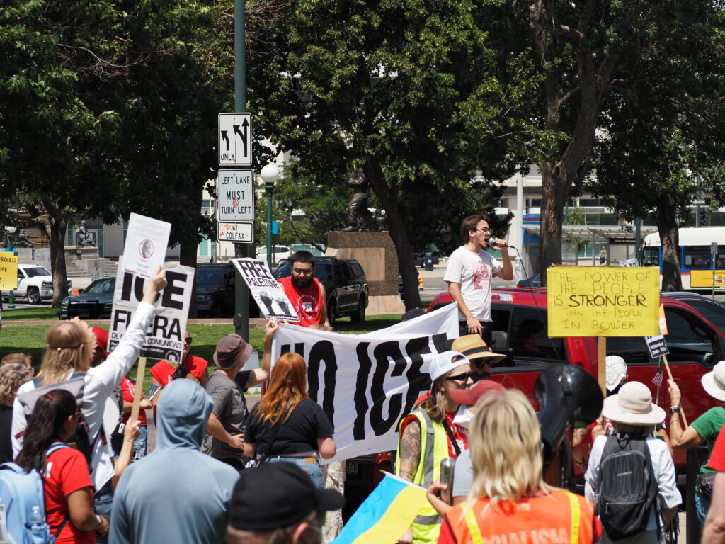 Anti-Trump demonstrators gather in Denver to ‘Rage Against the Regime’