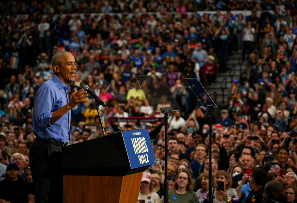 Obama stumps for Harris in Pittsburgh, kicking off battleground state campaign swing Obama stumps for Harris in Pittsburgh, kicking off battleground state campaign swing