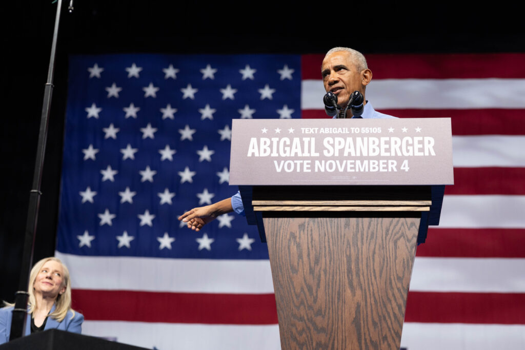 ‘She will do the right thing’: Obama boosts Spanberger at Norfolk rally