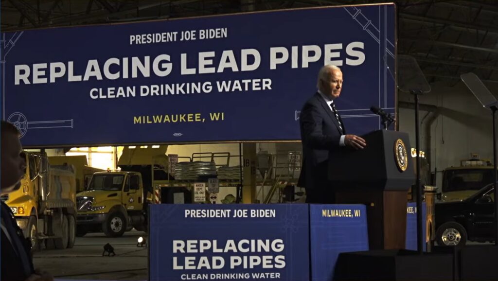 Biden in Milwaukee announces 10-year timeline for lead pipe replacement Biden in Milwaukee announces 10-year timeline for lead pipe replacement