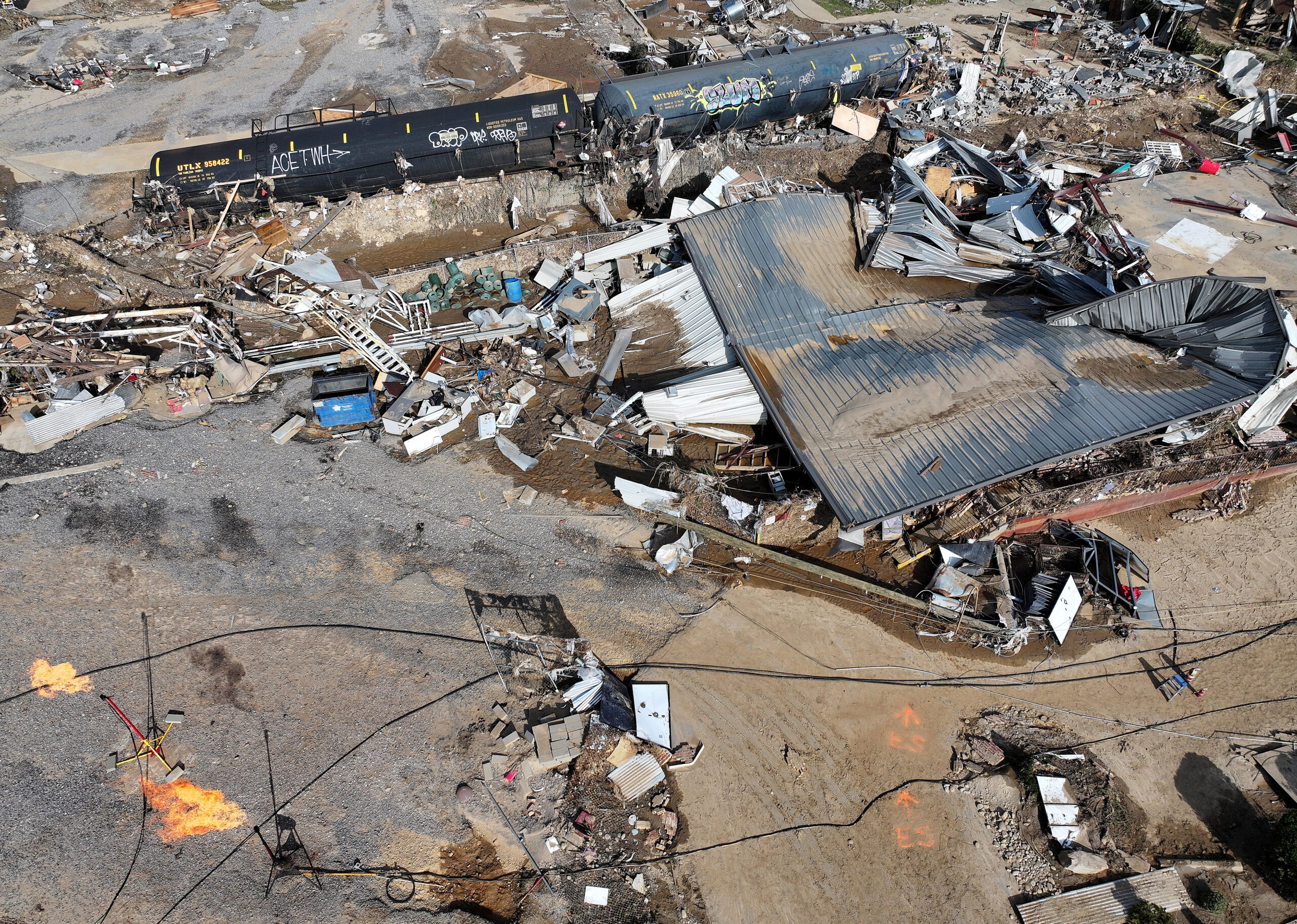 Weekend reads: In a battleground state, it all comes down to voter turnout aerial photo of storm damage