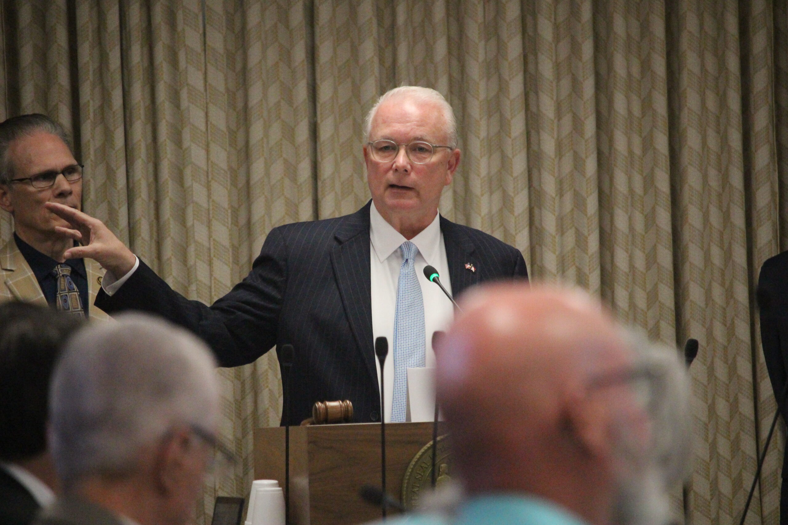 North Carolina election officials: No voters will be removed over missing information North Carolina state auditor Dave Boliek speaks to lawmakers