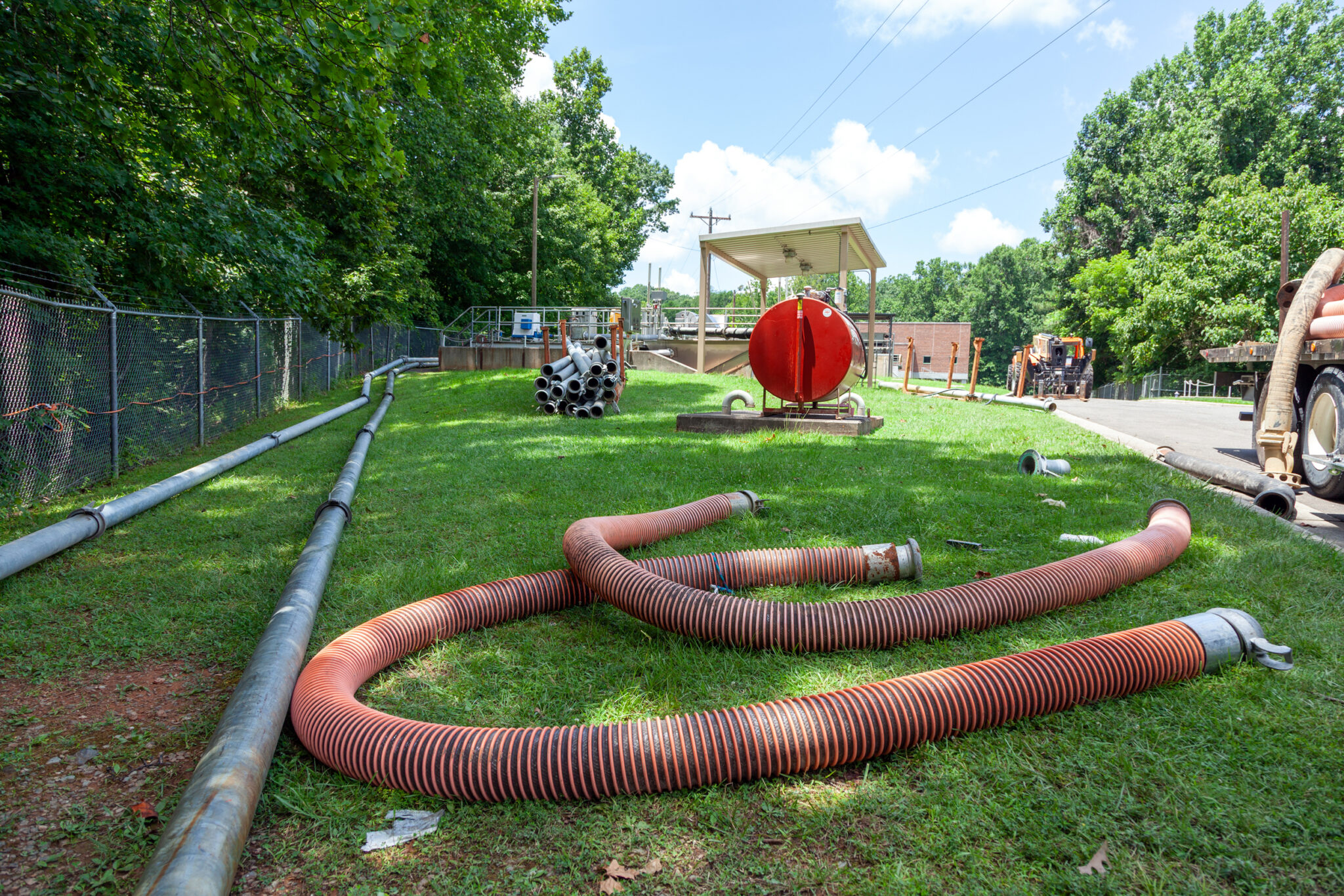 Before Tropical Depression Chantal swamped Hillsborough, the town had been counting on FEMA pumps lay on the ground