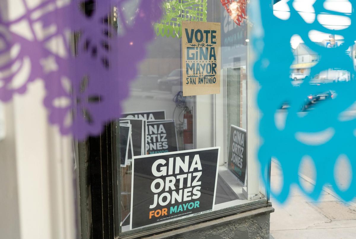 “All eyes on San Antonio”: Democratic disunity, GOP push turn mayor’s race into a political battleground Gina Ortiz Jones’ campaign office.