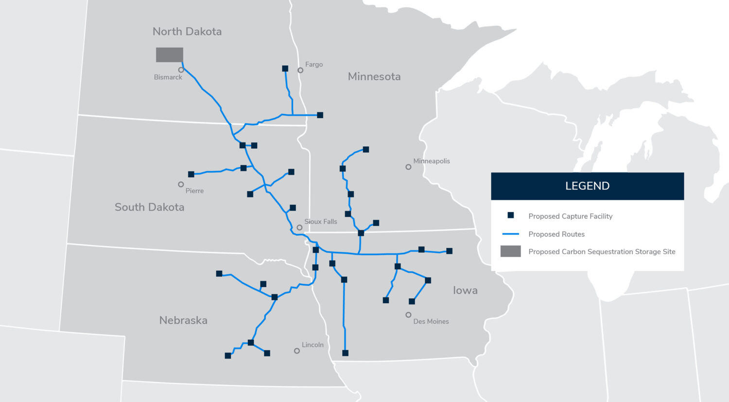 County commissioner: Carbon pipelines should outfit volunteer fire departments A map of Summit Carbon Solution's proposed carbon-capture pipeline. (Courtesy of Summit Carbon Solutions)