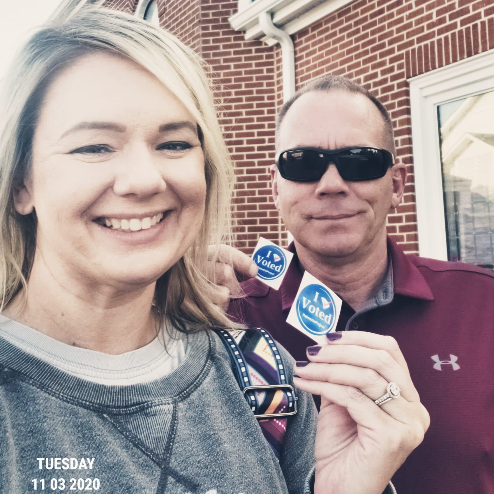Petitions circulate in at least 18 counties to eliminate vote tabulators and require hand counting Nichole Braithwait (left) poses for a picture after voting in the 2020 election. (Courtesy of Nichole Braithwait)