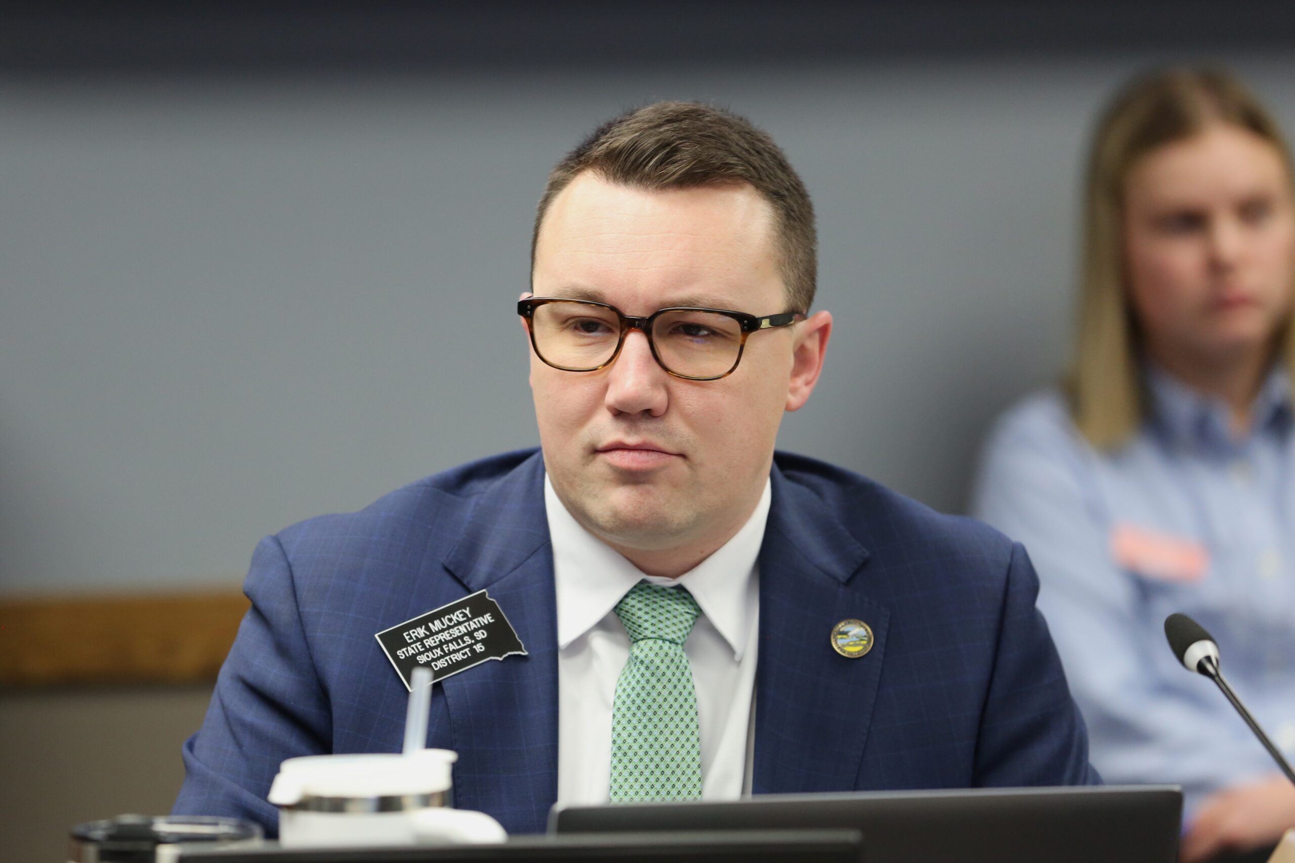 ‘This is an investment’: opponents lambaste proposed state cut to needy family benefits Rep. Erik Muckey, D-Sioux Falls, listens to a speaker during the Joint Committee on Appropriations on Jan. 21, 2025. (Makenzie Huber/South Dakota Searchlight)