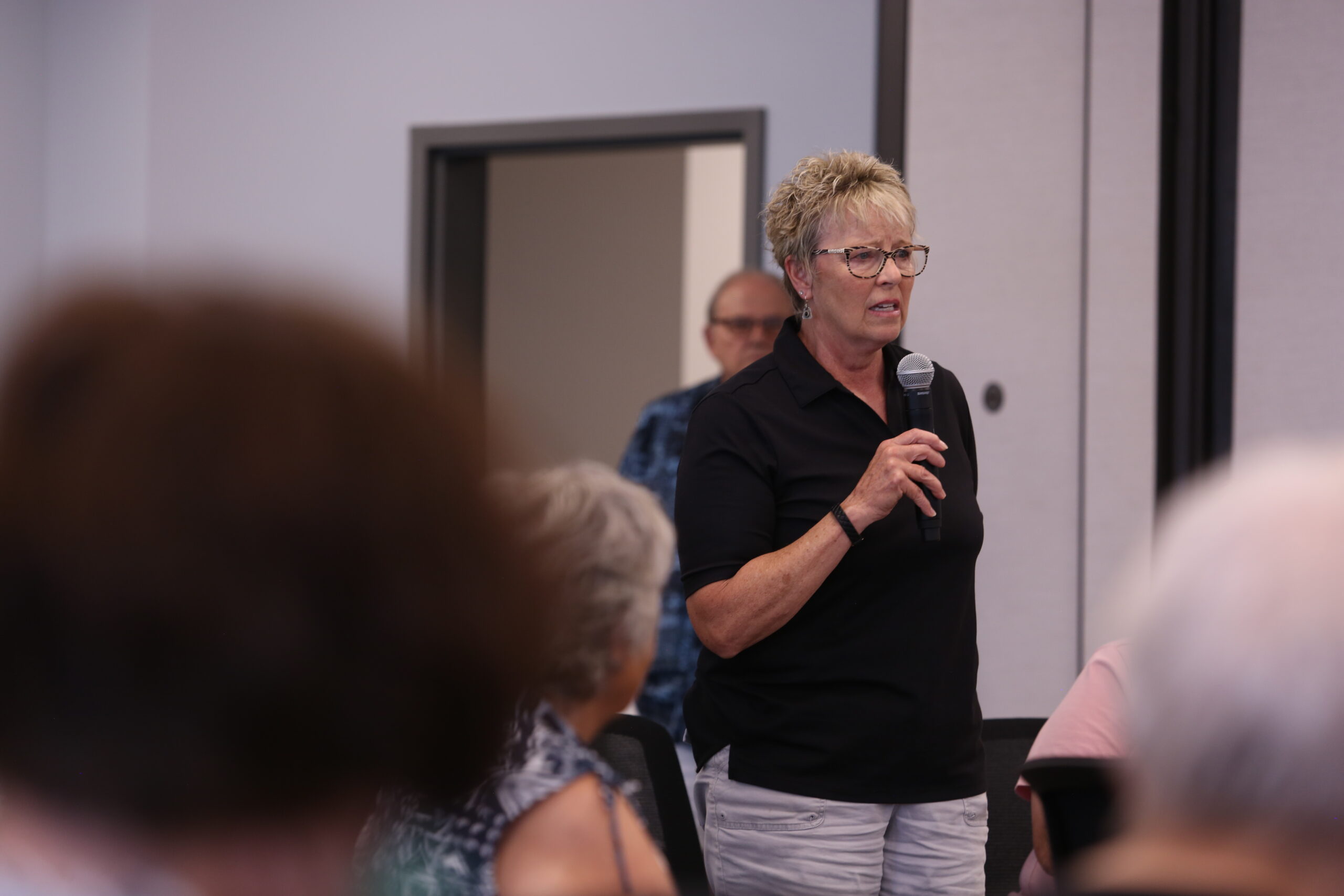 ‘This is an investment’: opponents lambaste proposed state cut to needy family benefits Colleen Werner, a former educator and school administrator in Sioux Falls, speaks during a state Department of Social Services public hearing regarding cuts to TANF benefits at the Sioux Falls One Stop on June 20, 2025. (Makenzie Huber/South Dakota Searchlight)