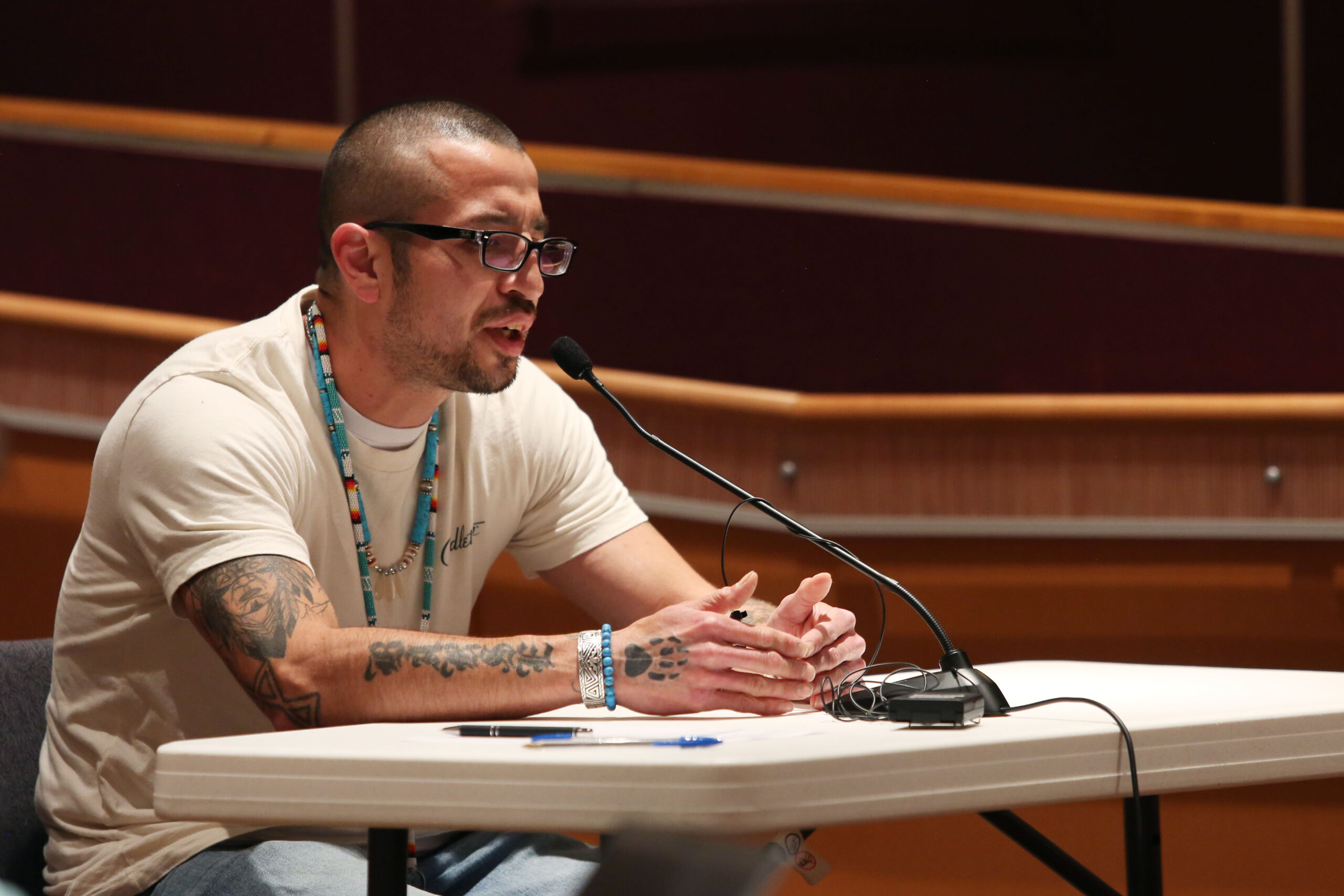 Legislative group studies SD’s high incarceration rate, overrepresentation of Indigenous prisoners Tracii Barse, a Native American business owner and former inmate, speaks to lawmakers at an Initial Incarceration, Reentry Analysis, and Comparison of Relevant States Interim Committee meeting in Sioux Falls on June 24, 2025. (Makenzie Huber/South Dakota Searchlight)