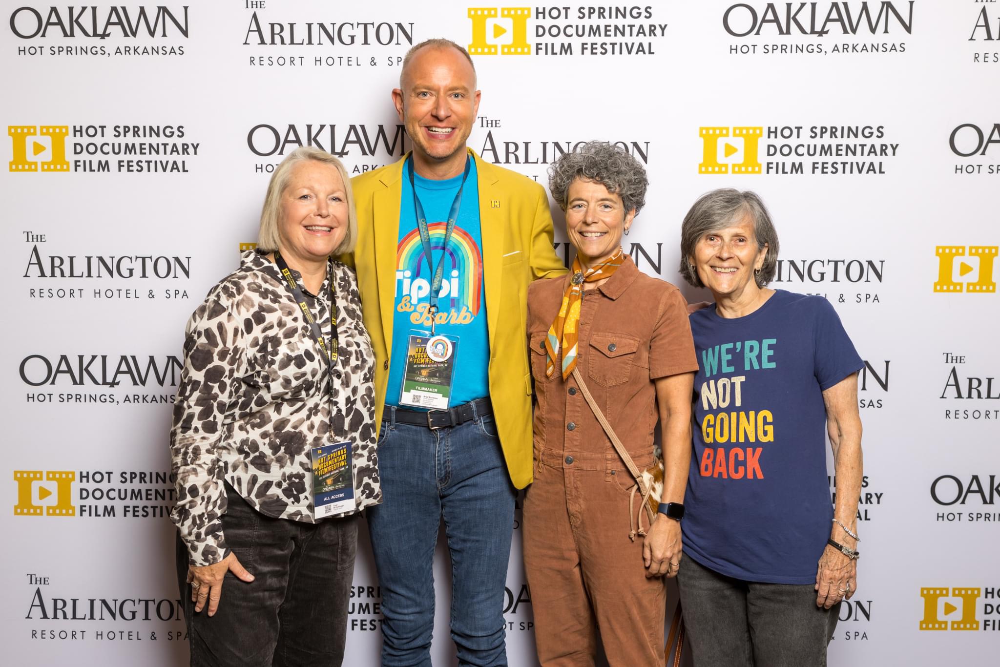 Federal funding cuts threaten Arkansas documentary festival programming Rep. Tippi McCullough, joins filmmaker Brad Burleson, her wife Barbara Mariani and executive producer Kathy Webb