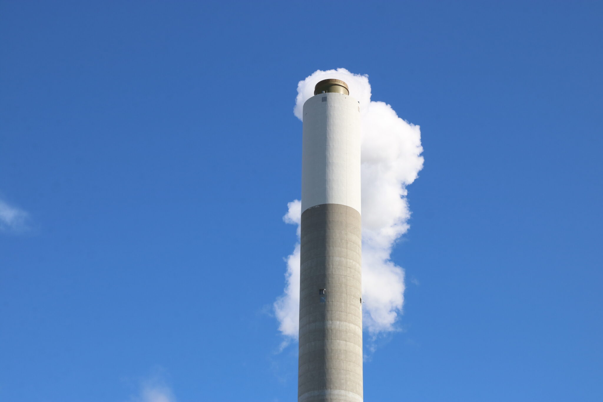 A billowing smokestack.