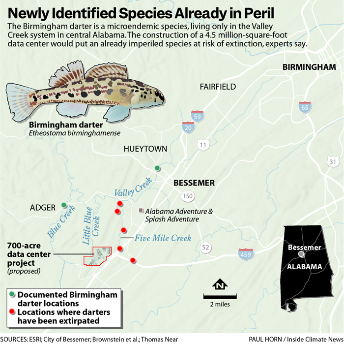 Proposed Bessemer data center could threaten endangered fish species Proposed Bessemer data center could threaten endangered fish species