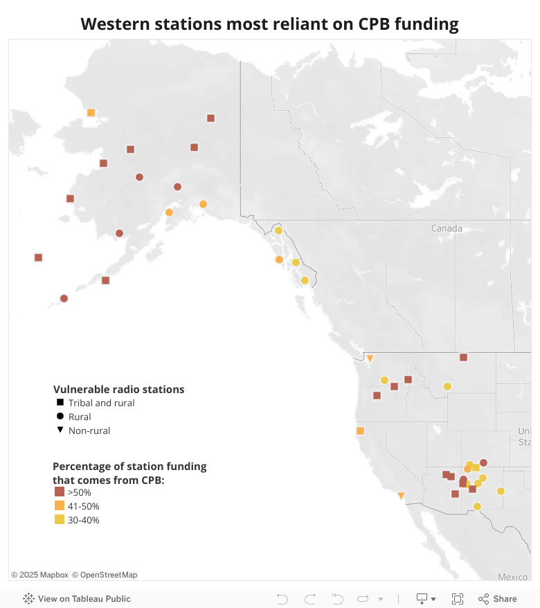 What defunding public media would mean for the West Dashboard 1