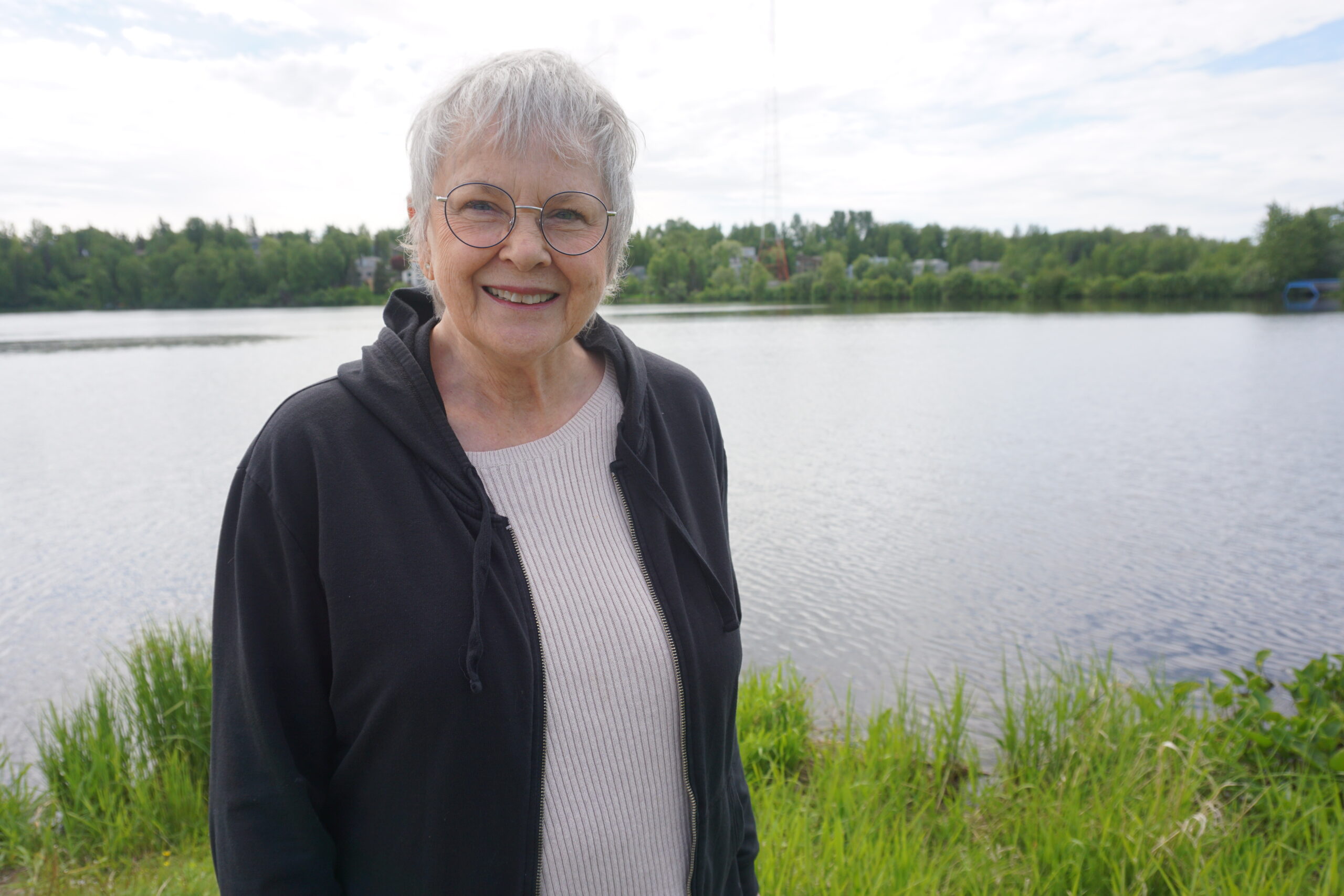 In petition, environmentalists see future end to Alaska North Slope oil production Kay Brown, a former Alaska Division of Oil and Gas director and legislator, is seen at Anchorage's Westchester Lagoon on Thursday. (Photo by Yereth Rosen/Alaska Beacon)