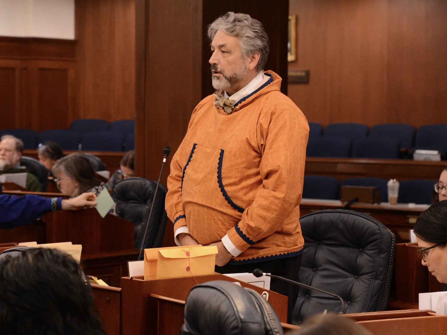Freshmen lawmakers reflect on their first session in the Alaska State Legislature Rep. Ky Holland, I-Anchorage, speaks to the Alaska House of Representatives on Friday, April 25, 2025. (Photo by James Brooks/Alaska Beacon)