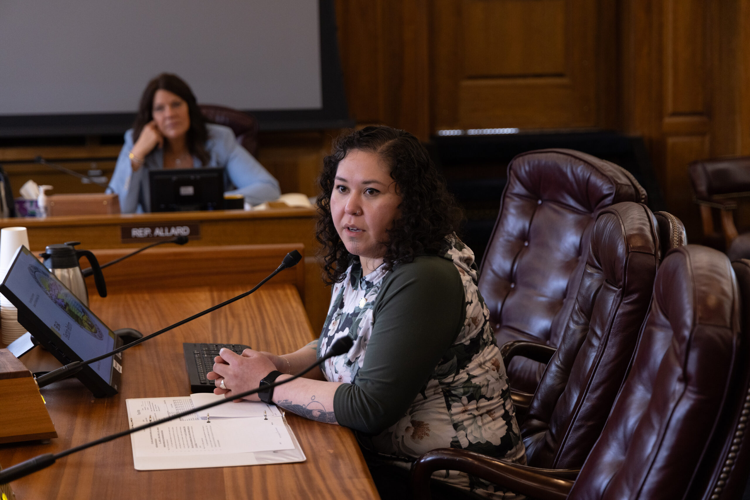 Freshmen lawmakers reflect on their first session in the Alaska State Legislature Rep. Robyn Niayuq Burke, D-Utqiagvik, answers questions from the House Finance Committee. (Courtesy of Robyn Burke's office)