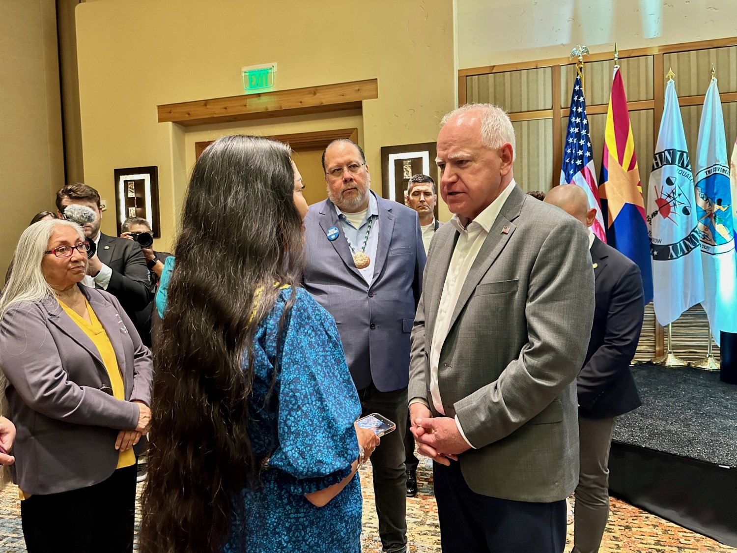 ‘We can’t go back’: Tribal leaders welcome vice presidential candidate Tim Walz to Arizona ‘We can’t go back’: Tribal leaders welcome vice presidential candidate Tim Walz to Arizona