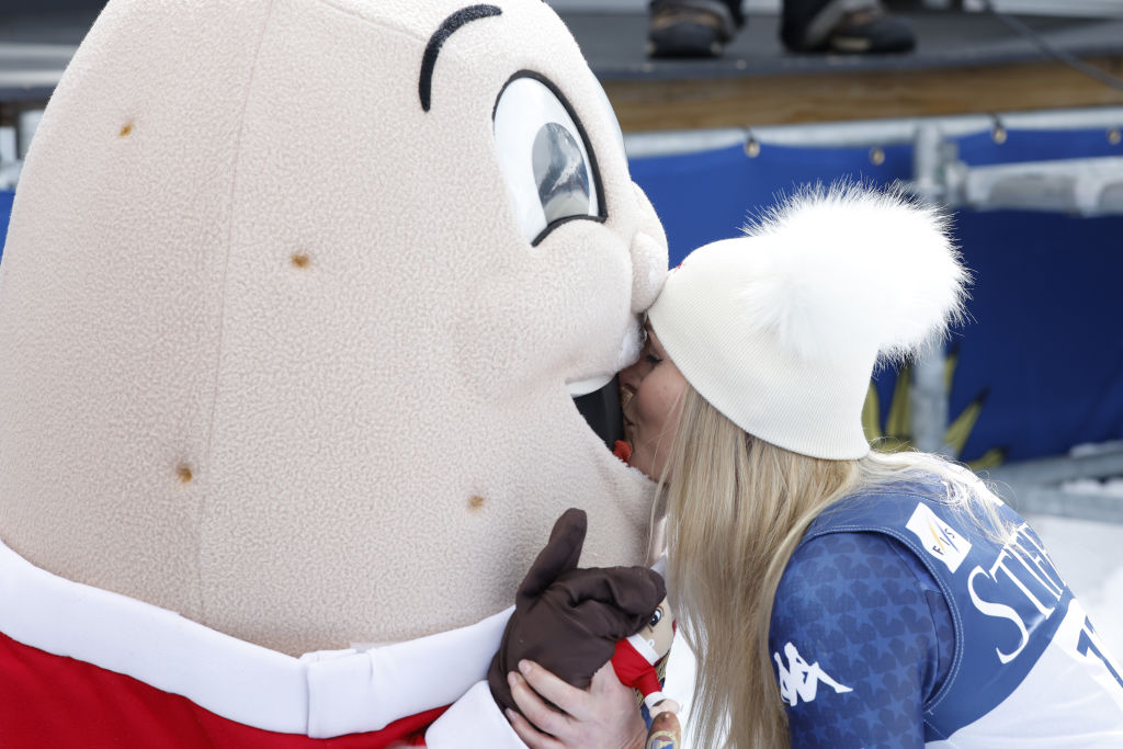 Legislative Notebook: Governor signs major bills – including one Idaho has already been sued over Lindsey Vonn of Team United States, shares a moment with Spuddy Buddy, the mascot of the Idaho Potato Commission in Sun Valley