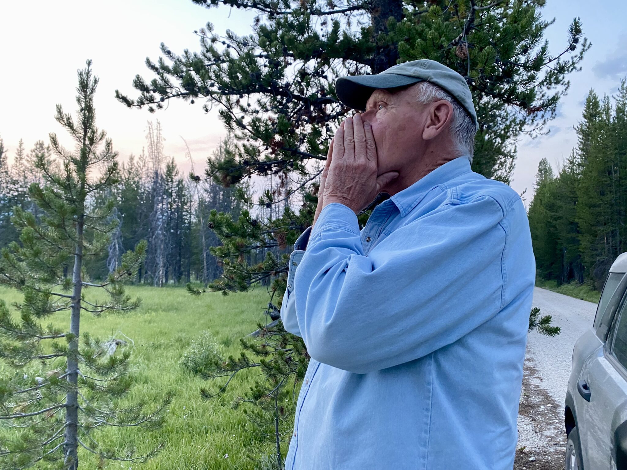 Ghost wolves: As Idaho aims to reduce its wolf population, advocates worry counts aren’t accurate Carter Niemeyer howls while looking for wolves just outside of the Frank Church-River of No Return Wilderness