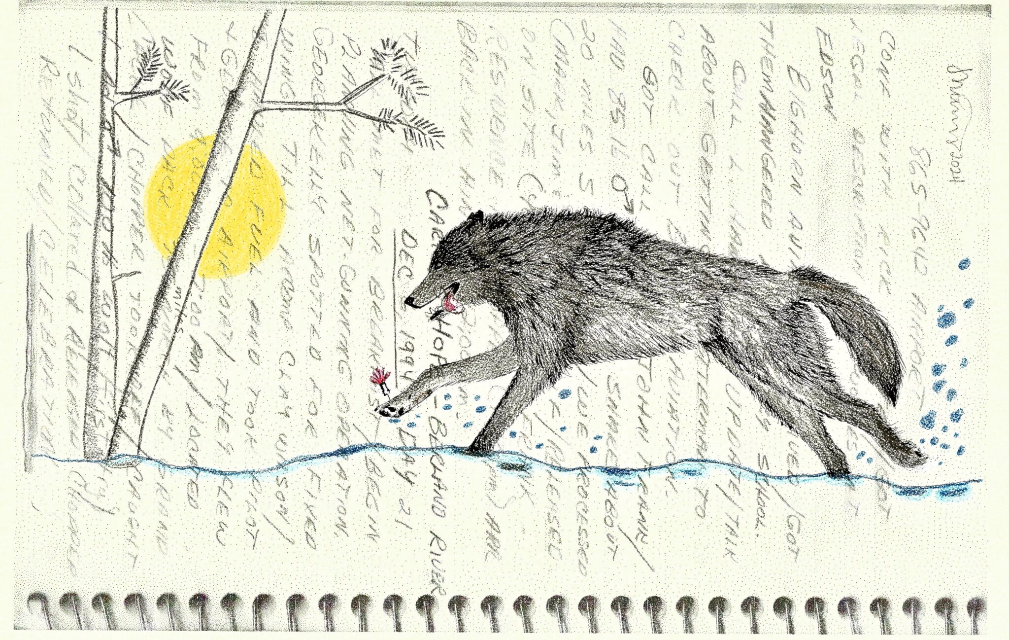 Carter’s Hope: After U.S. government killed off Western wolves, a bold experiment brought them back Yellowstone wolf art Carters Hope