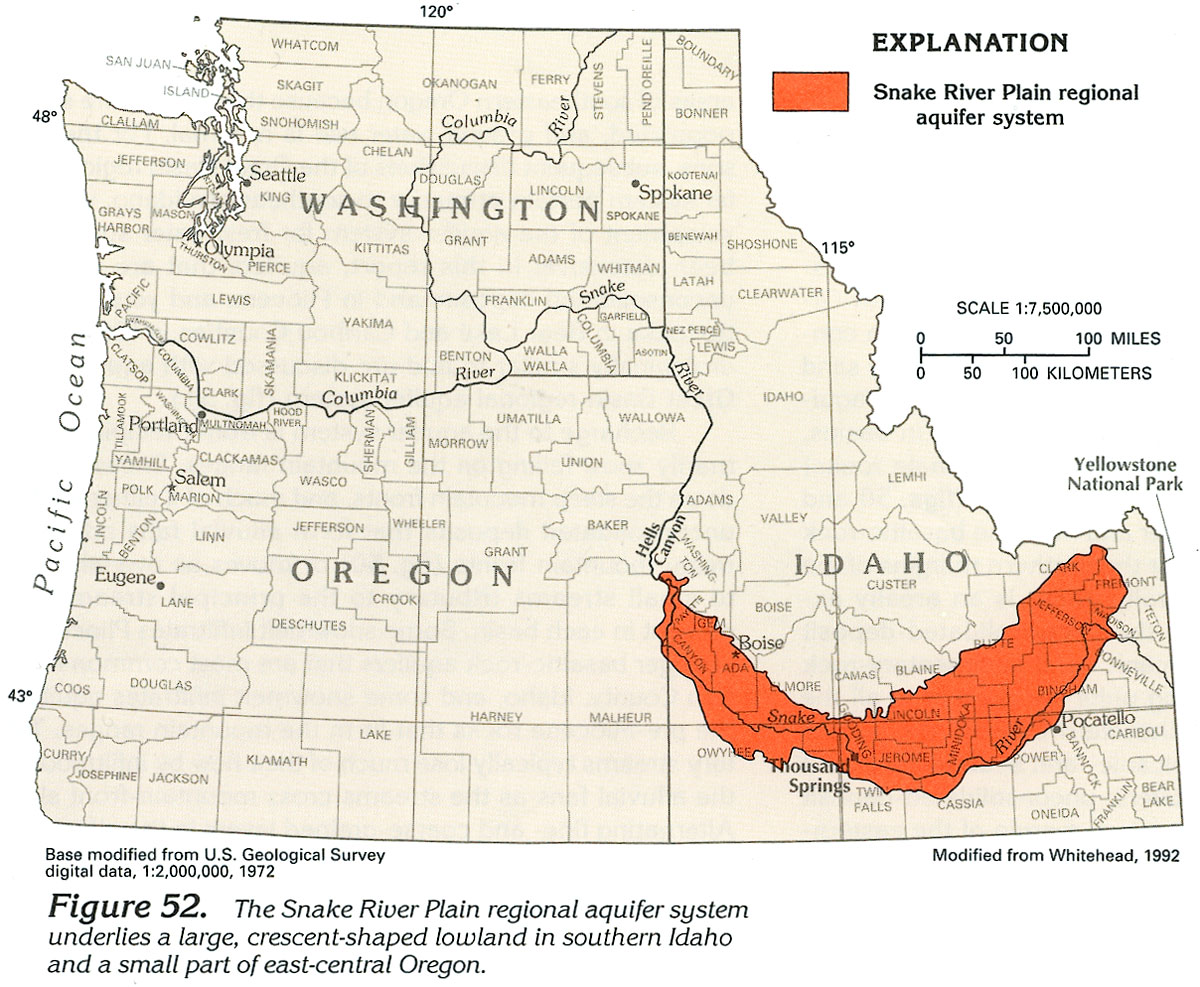 Idaho Department of Water Resources signs order predicting water shortfall The Snake River Plain aquifer map