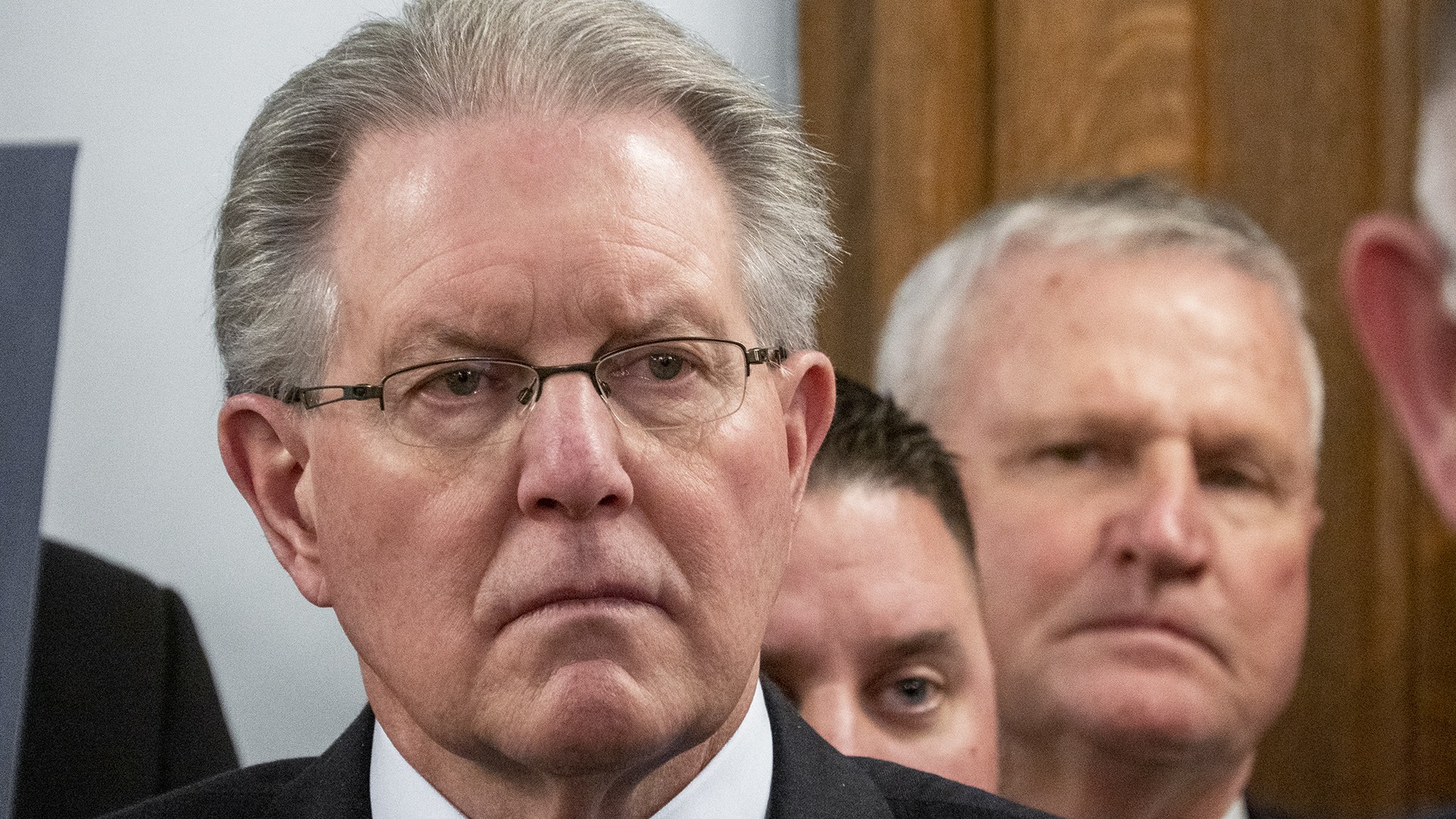 Statehouse scraps: Secrecy shrouds semiconductor deal, counting a community, silver screen plans Sen. Mike Thompson, R-Shawnee, appears at a Jan. 10, 2023, news conference where Republicans outlined their priorities