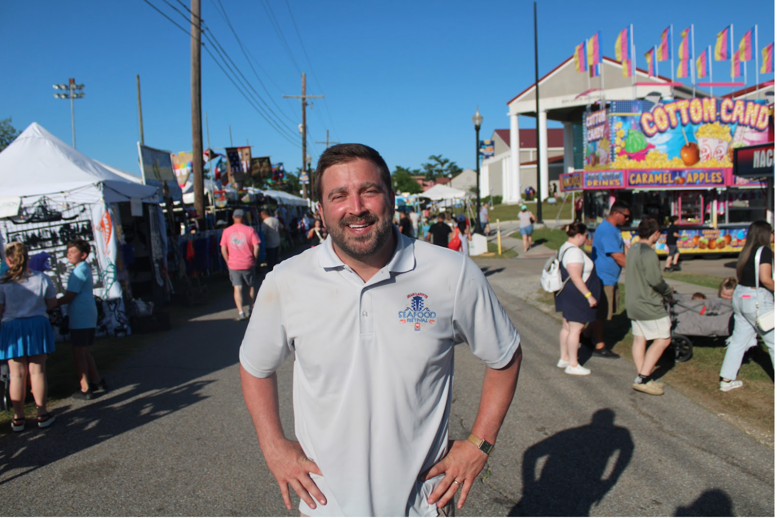 Jean Lafitte residents adapt to life on the edge of survival Jean Lafitte Mayor Tim Kerner Jr. at the town's annual seafood festival