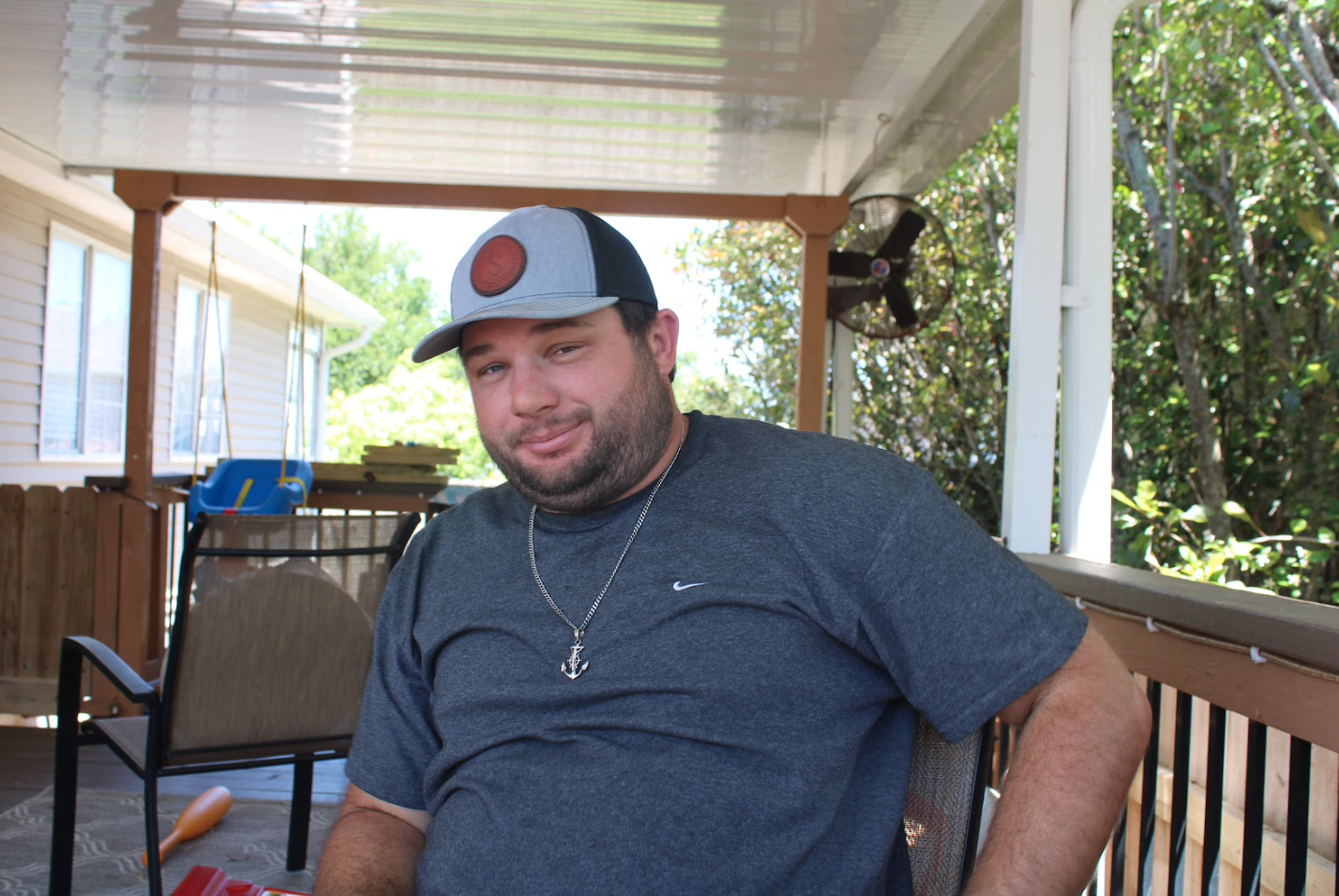 Jean Lafitte residents adapt to life on the edge of survival Ian Terrio is pictured sitting on the porch of his home in Jean Lafitte.
