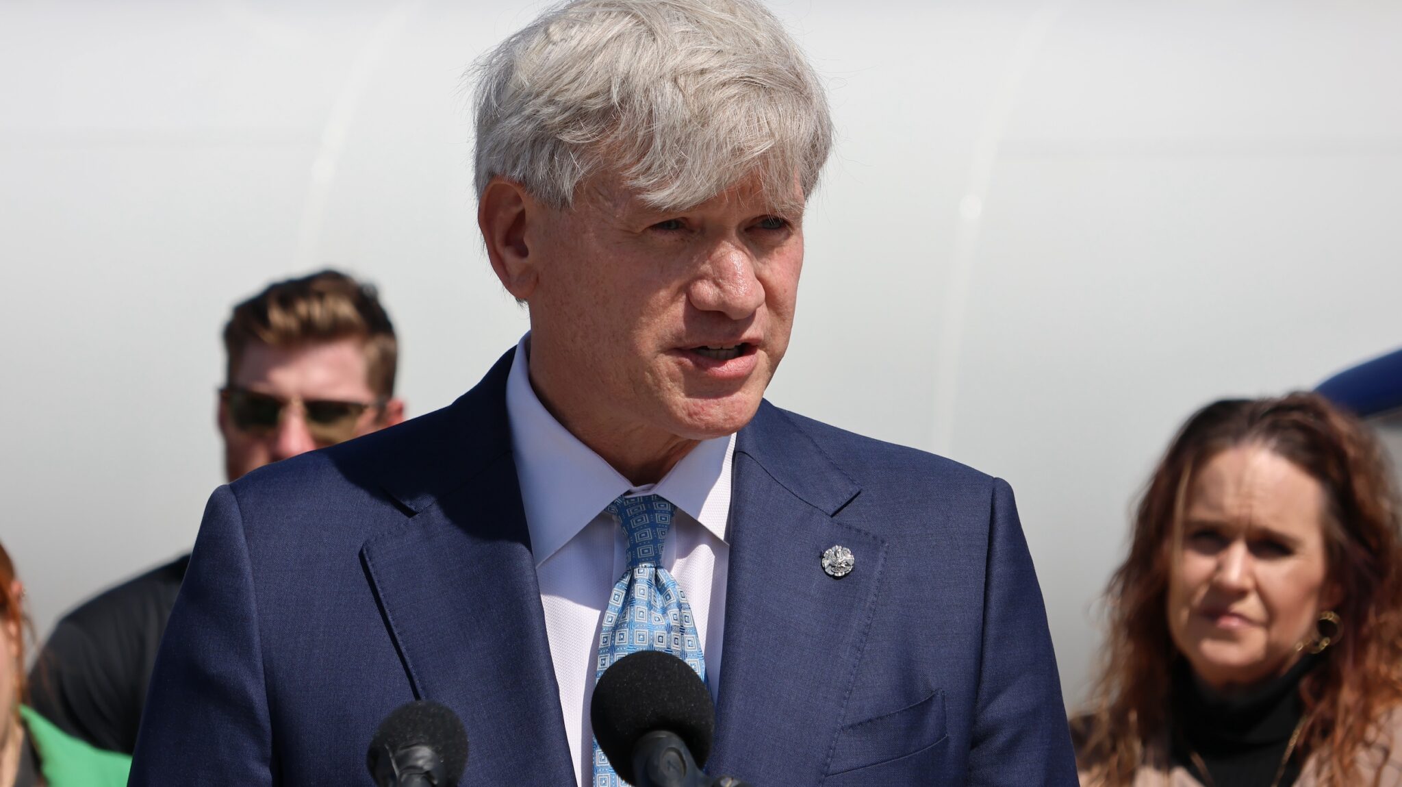 Louisiana legislative session 2025: Winners and losers Time Temple standing at podium in gravel yard at Bengal Transportation