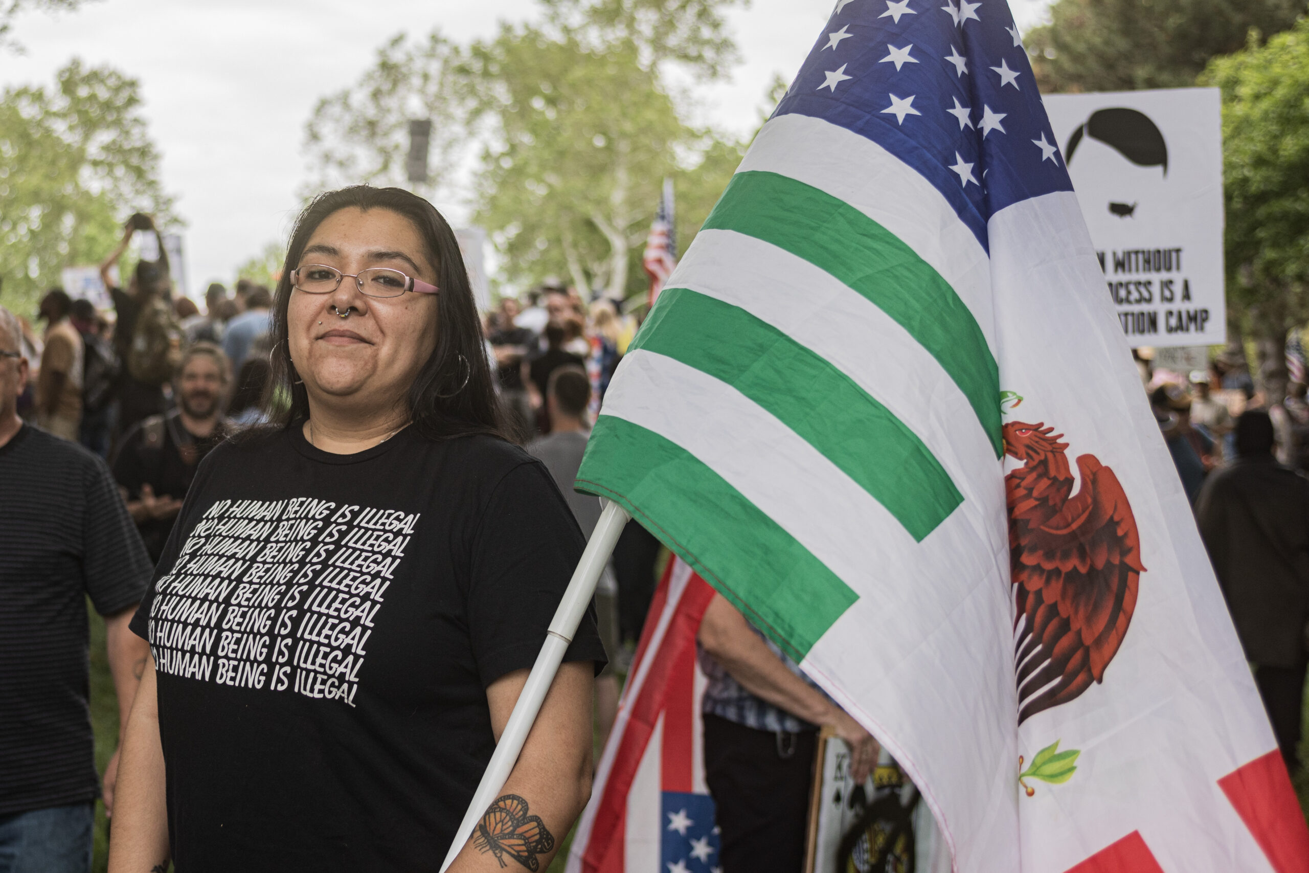 ‘Down with deportations!’ shouted by thousands at Detroit’s Clark Park amid minor confrontations ‘Down with deportations!’ shouted by thousands at Detroit’s Clark Park amid minor confrontations