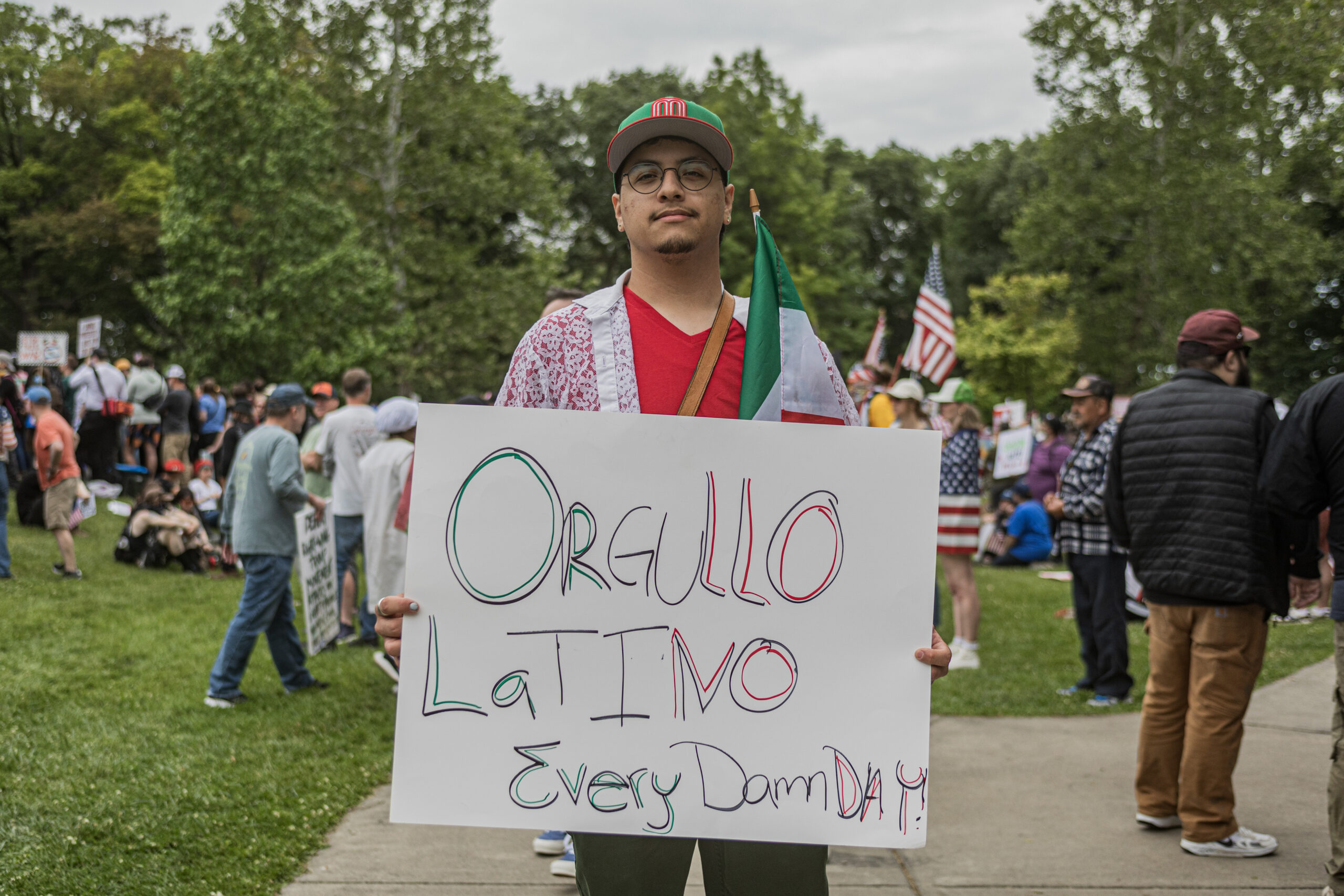 ‘Down with deportations!’ shouted by thousands at Detroit’s Clark Park amid minor confrontations ‘Down with deportations!’ shouted by thousands at Detroit’s Clark Park amid minor confrontations