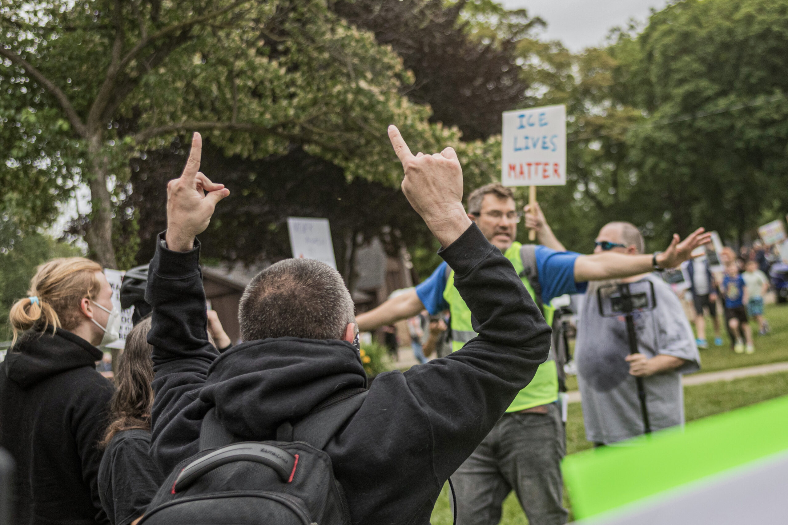 ‘Down with deportations!’ shouted by thousands at Detroit’s Clark Park amid minor confrontations ‘Down with deportations!’ shouted by thousands at Detroit’s Clark Park amid minor confrontations
