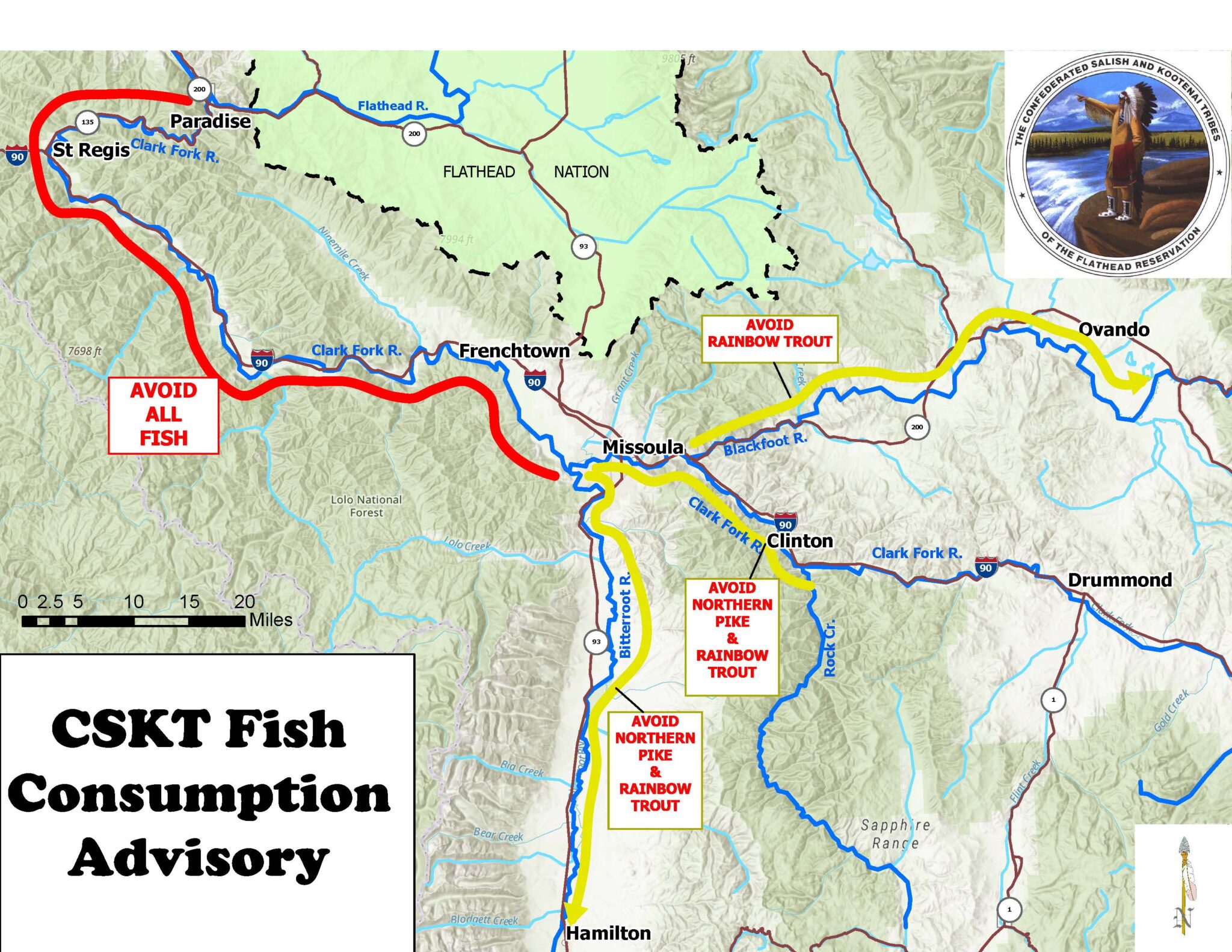 CSKT issues a fish consumption warning for three rivers CSKT issues a fish consumption warning for three rivers