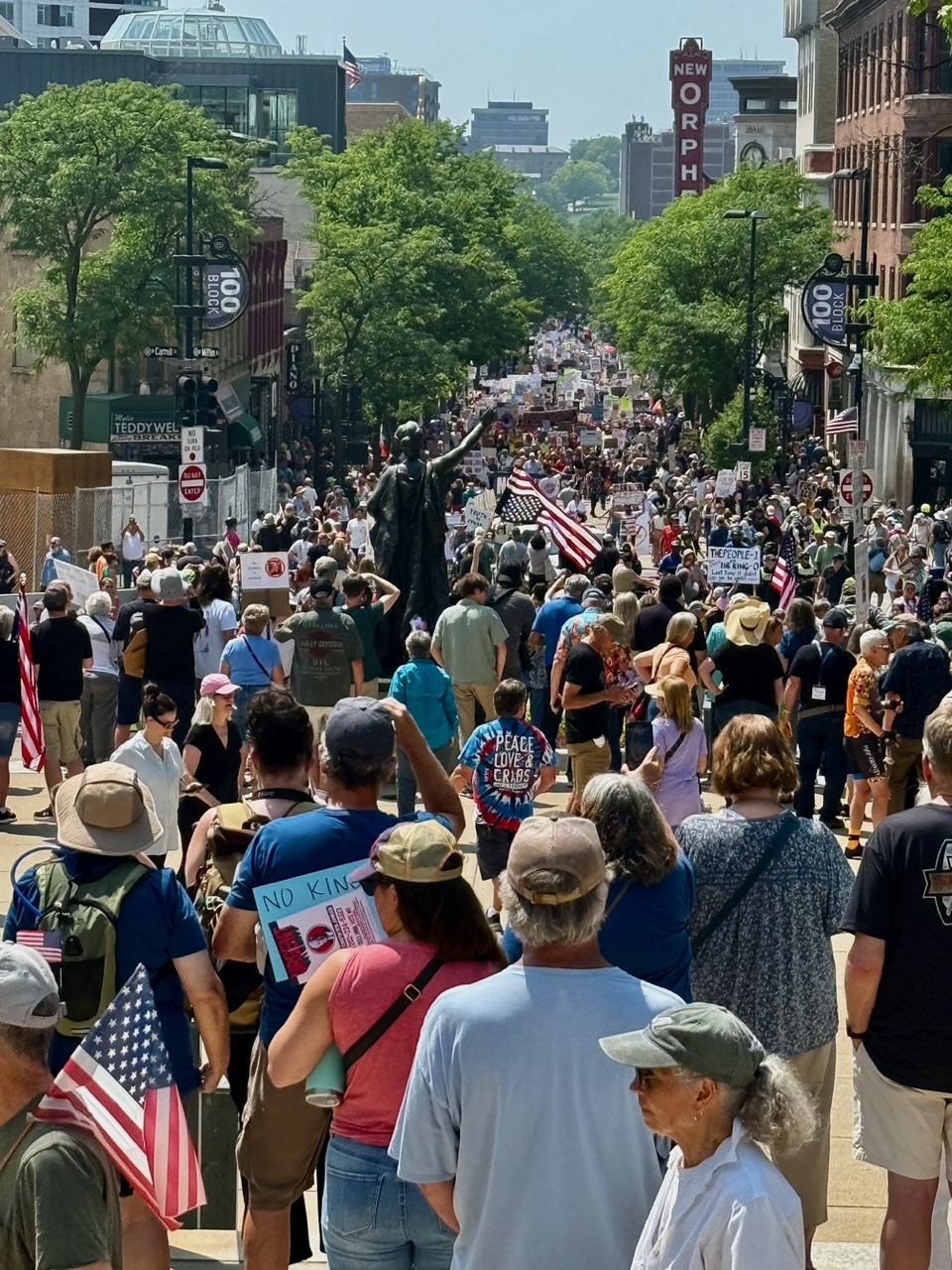 Thousands join nationwide ‘No Kings’ protests against Trump in Madison and Milwaukee