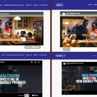 Screenshot of home pages of pro data center ads