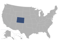 Colorado highlighted in a map of the U.S.
