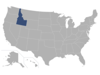 Idaho highlighted in a map of the U.S.