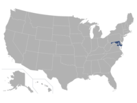 Maryland highlighted in a map of the U.S.
