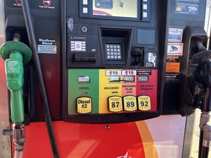 An Indianapolis gas pump shows prices over $4 a gallon on Tuesday, April 7, 2026. (Photo by Niki Kelly/Indiana Capital Chronicle)